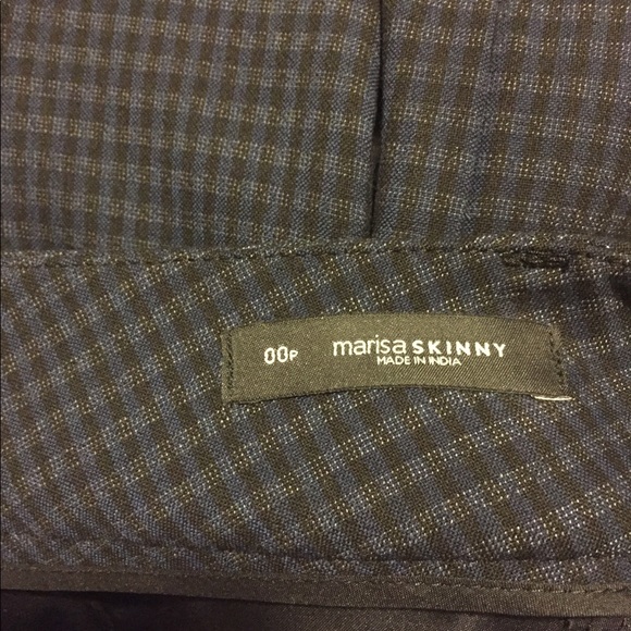 Loft blue/black skinny pants size 00 EUC - Picture 4 of 6